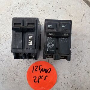 Lot of 2 Eaton Cutler-Hammer BR2125 125 Amp 2 Pole Main Circuit Breaker Type BR